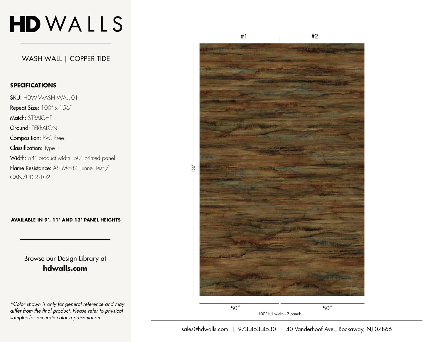 WASH WALL - COPPER TIDE
