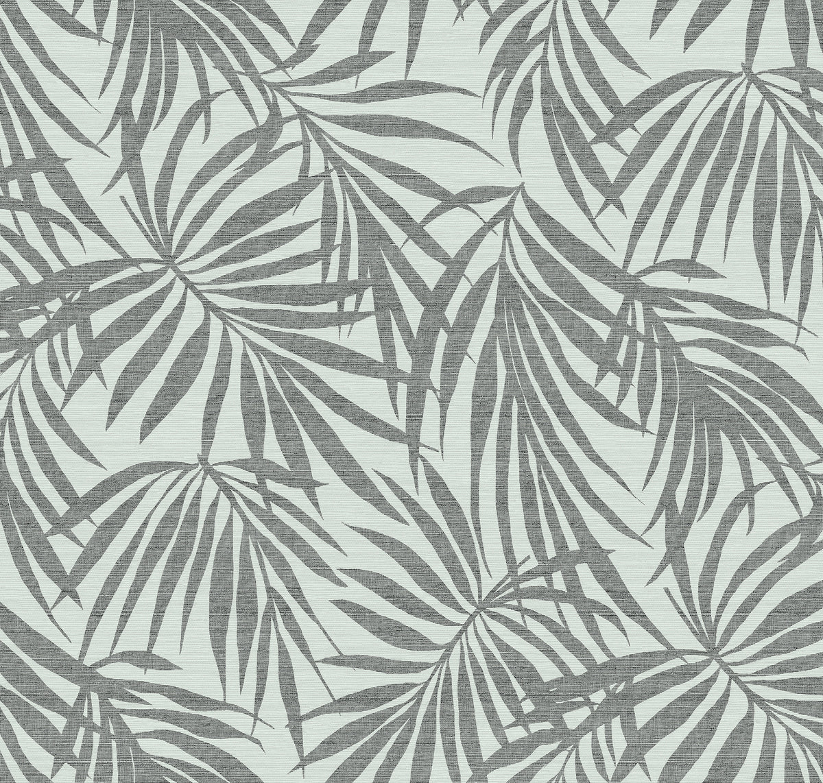 Fronds Monochrome by HDWALLS — contrasting palm leaf wallpaper in gray, charcoal and white