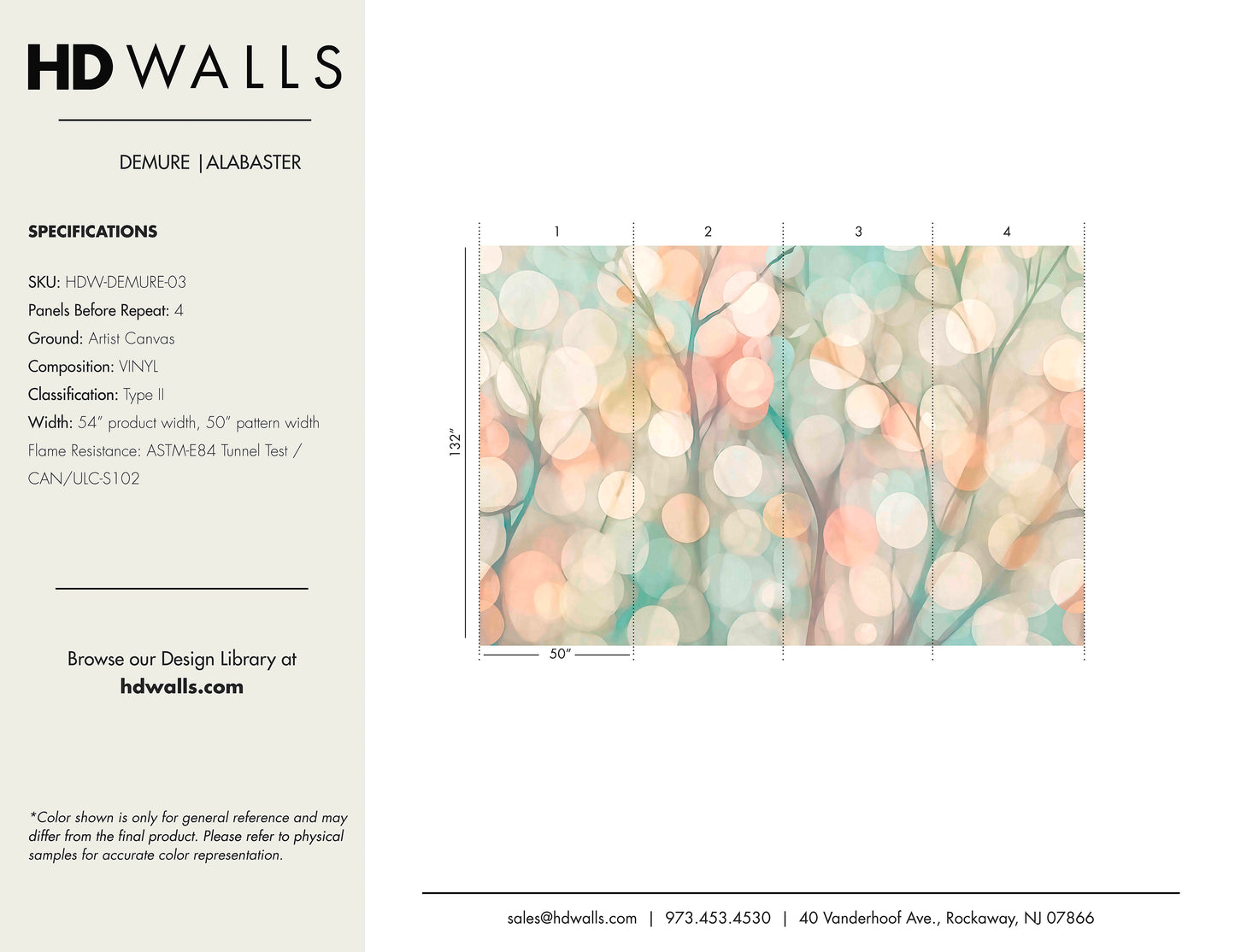 Demure Alabaster alternative durable scratch-resistant protective wallcovering sample view.