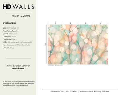 Demure Alabaster alternative durable scratch-resistant protective wallcovering sample view.