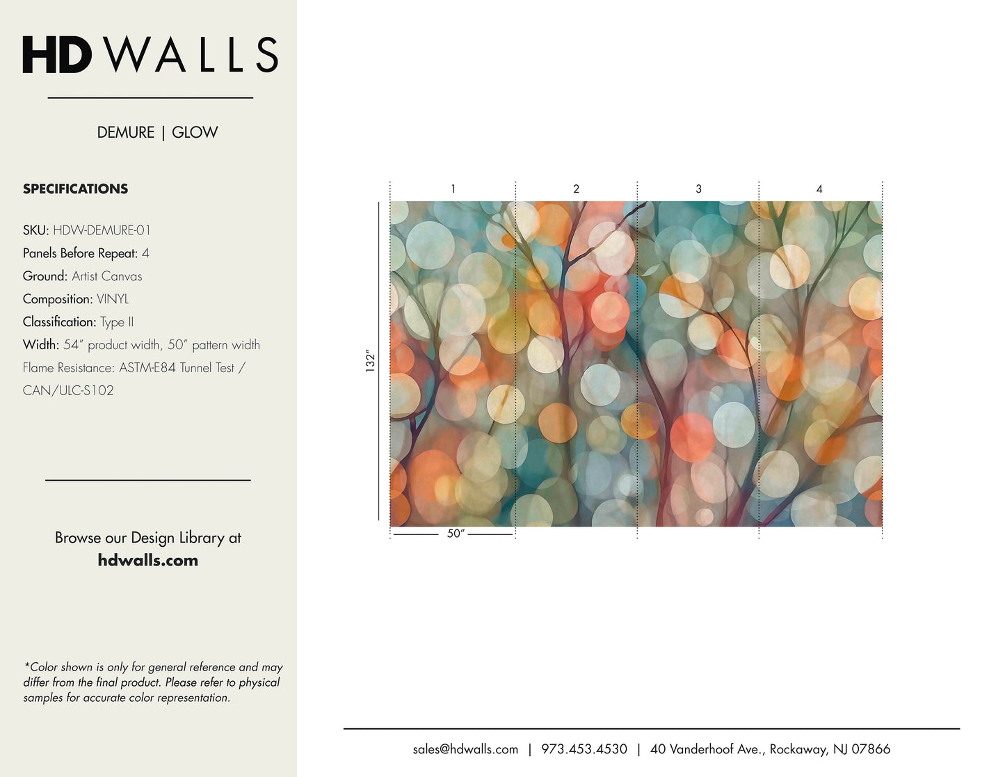 Demure Glow alternative durable scratch-resistant protective wallcovering sample view.