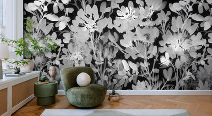 Dolly Graphite high-performance designer wallcovering installed in a high-traffic commercial hospitality and luxury residential interior design layout.