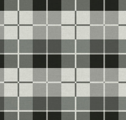 Ewan Neutral Black eco-luxury sustainable wallpaper close-up canvas texture swatch from HDWALLS.