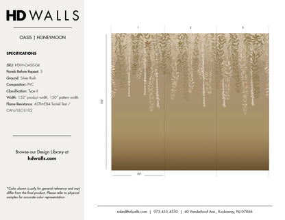 Oasis Honeymoon Type II Vinyl Wallcovering by HDWALLS — tear sheet reference