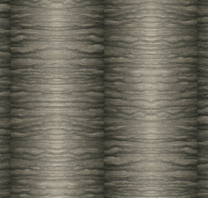 Ceylon Black Pepper Type II vinyl wallcovering close-up — charcoal greige stone-like moiré pattern with volcanic ash texture by HDWALLS