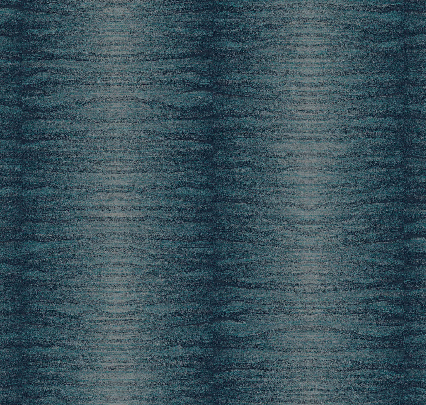 Ceylon Indigo Blue Type II vinyl wallcovering close-up — wavy moiré pattern in deep indigo by HDWALLS