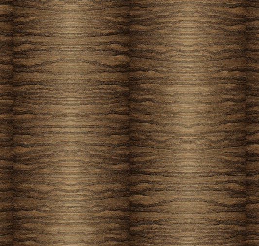 Ceylon Nutmeg Spice Type II vinyl wallcovering close-up — warm toasted amber wood-grain moiré pattern by HDWALLS