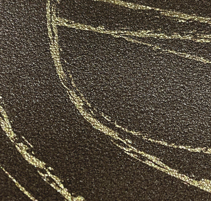 Chrysanthemum Hicory macro texture detail — fine gold line-art chrysanthemum wallcovering by HDWALLS