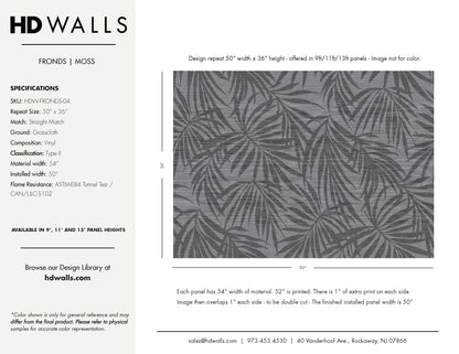 Fronds Moss by HDWALLS — wallcovering tear sheet