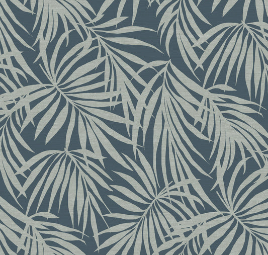 FRONDS SILHOUETTE SLATE BLUE