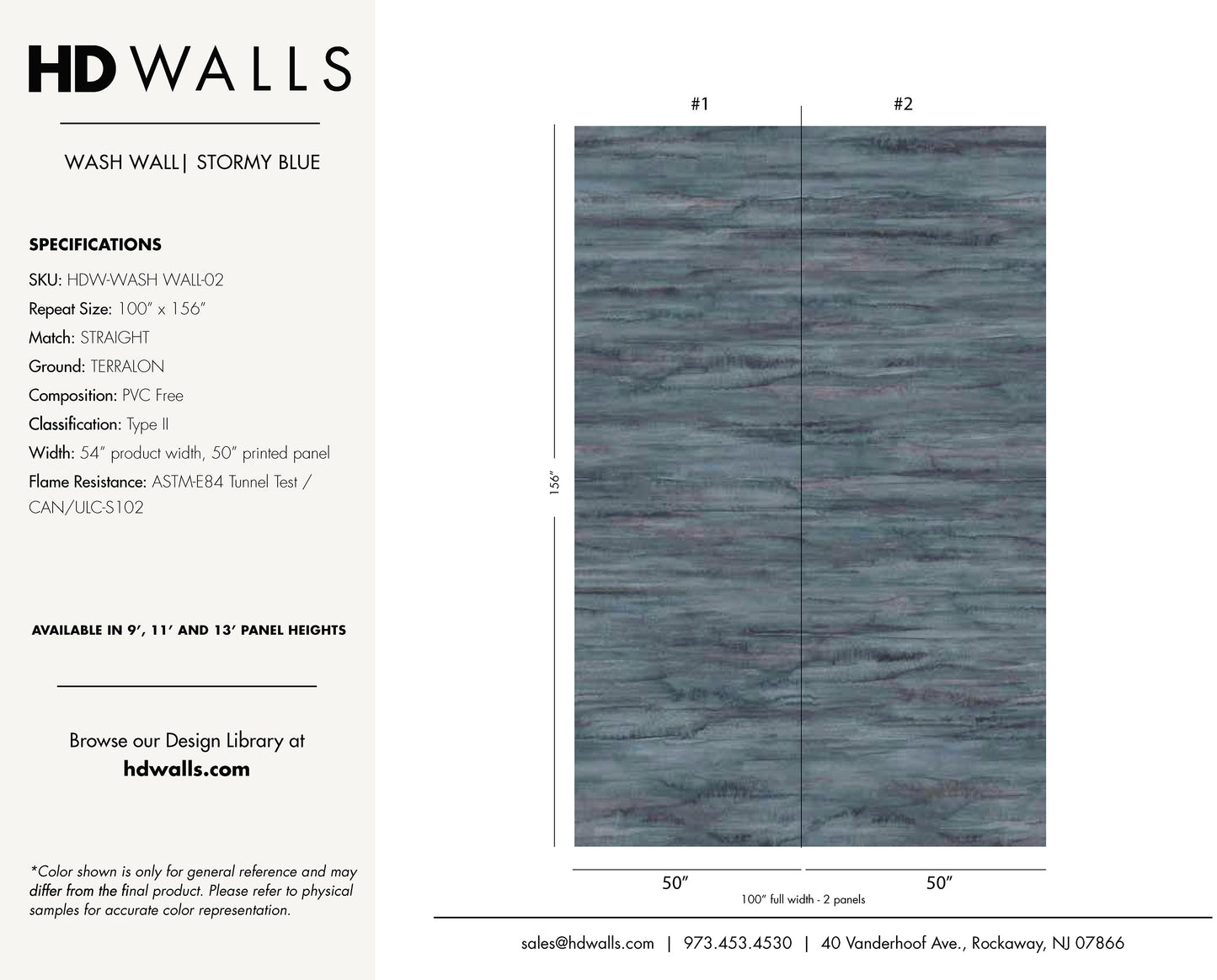WASH WALL - STORMY BLUE